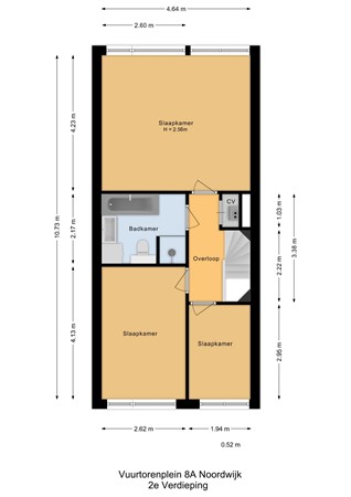 Floorplan - Vuurtorenplein 8A, 2202 PB Noordwijk